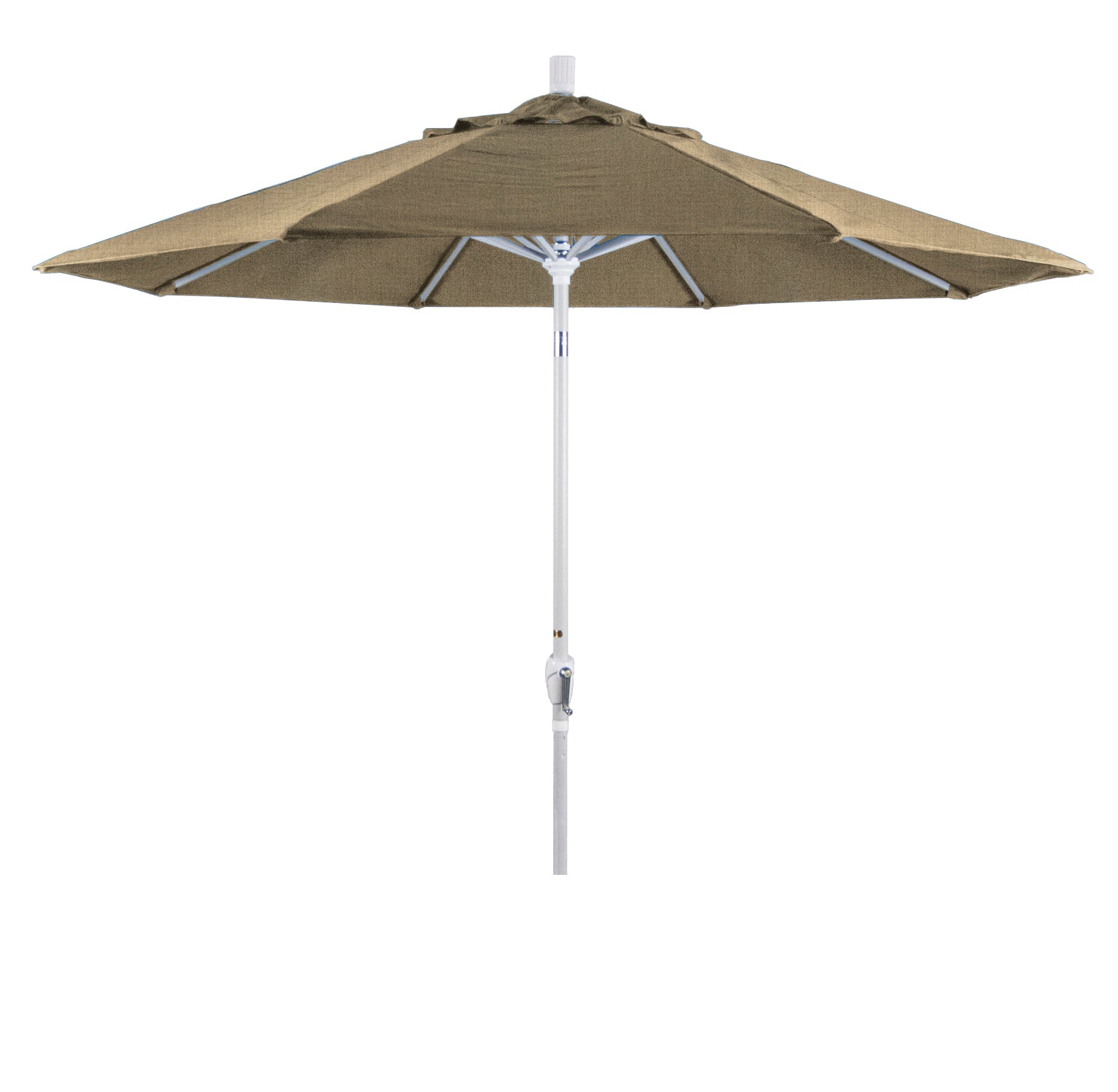 CasaFoyer 9' Elegant Solid-Colored Patio Umbrella with Aluminum Ribs, Crank Lift, and Push-Button Tilt - Durable Shade for Patios and Terraces