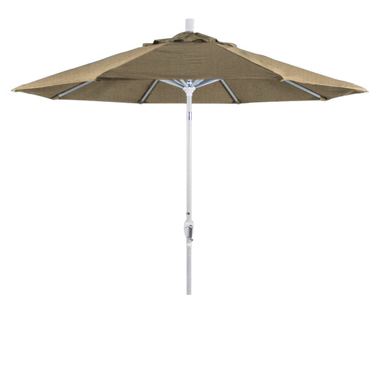 CasaFoyer 9' Elegant Solid-Colored Patio Umbrella with Aluminum Ribs, Crank Lift, and Push-Button Tilt - Durable Shade for Patios and Terraces