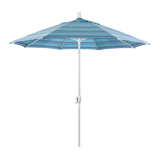 CasaFoyer 9' Elegant Solid-Colored Patio Umbrella with Aluminum Ribs, Crank Lift, and Push-Button Tilt - Ample Shade for Patios and Terraces - Olefin Fabric for Sun Protection and Vibrant Color