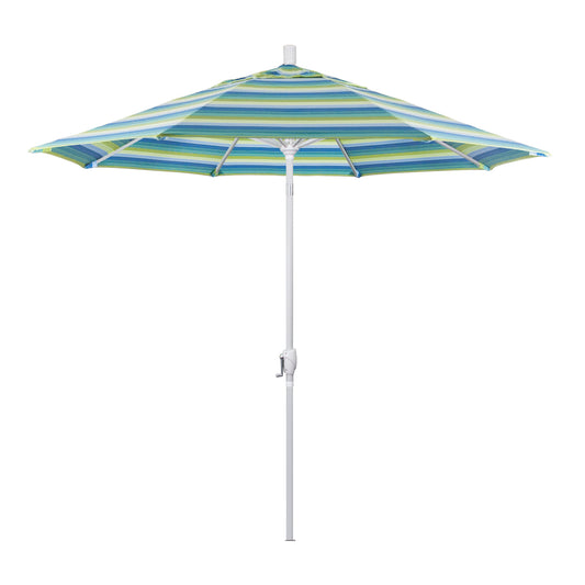 CasaFoyer 9' Elegant Solid-Colored Patio Umbrella with Aluminum Ribs, Crank Lift, and Push-Button Tilt - Durable Shade for Outdoor Patios and Terraces - Olefin Fabric for Long-Lasting Style.