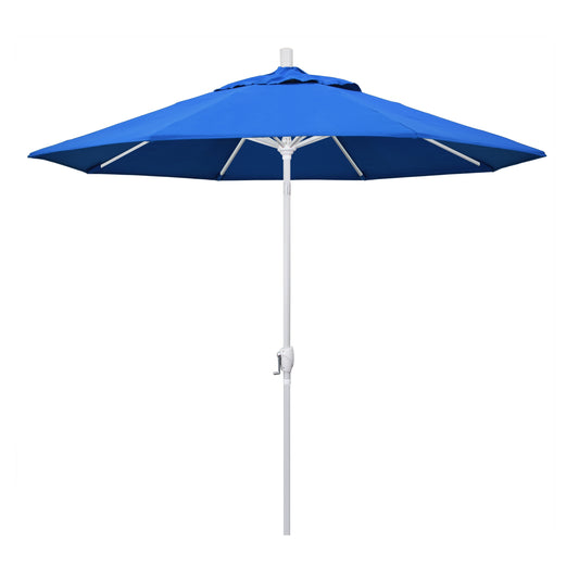 CasaFoyer 9' Elegant Solid-Colored Patio Umbrella with Aluminum Ribs, Crank Lift, and Push-Button Tilt - UV Protection, Olefin Fabric - Ideal for Outdoor Patios and Terraces