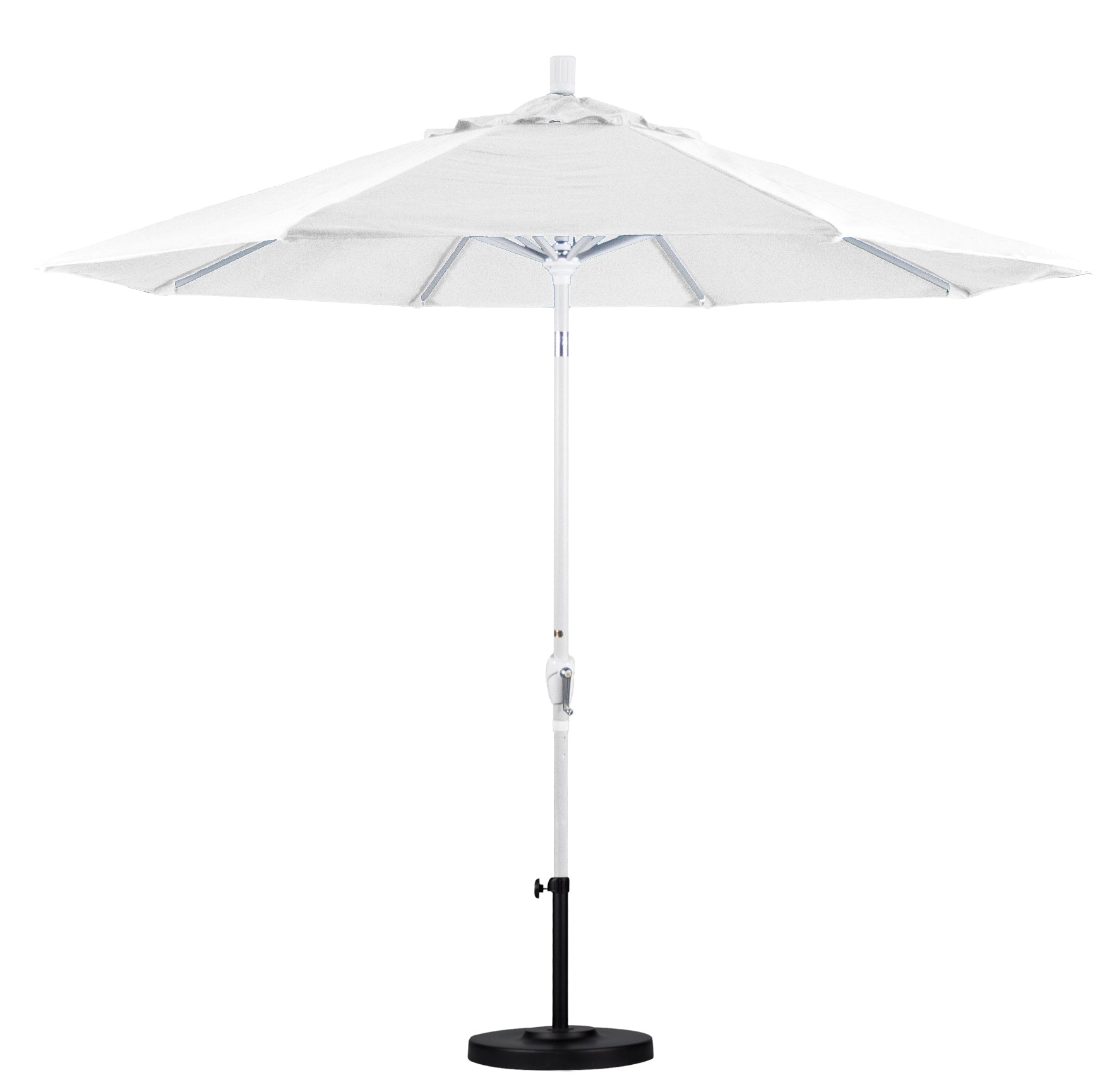 CasaFoyer 9' Elegant Solid-Colored Patio Umbrella | Durable Aluminum Ribs | Crank Lift & Push-Button Tilt | Optimal Sun Protection & Style | Olefin Fabric