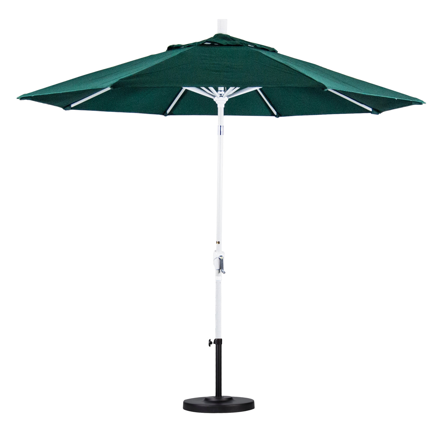 CasaFoyer 9' Elegant Solid-Colored Patio Umbrella with Aluminum Ribs, Crank Lift, and Push-Button Tilt - UV Protection, Olefin Fabric, Durable & Stylish