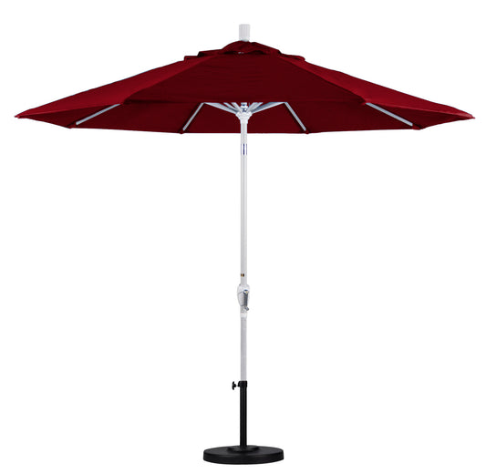CasaFoyer 9' Elegant Solid-Colored Patio Umbrella with Aluminum Ribs, Crank Lift, and Push-Button Tilt - Ample Shade for Patios and Terraces - Olefin Fabric for Long-Lasting Style