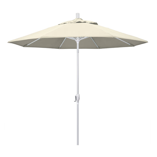 CasaFoyer 9' Elegant Solid-Colored Patio Umbrella with Aluminum Ribs, Crank Lift, and Push-Button Tilt - Durable Shade for Patios and Terraces - Olefin Fabric for Sun Protection and Long-Lasting Style