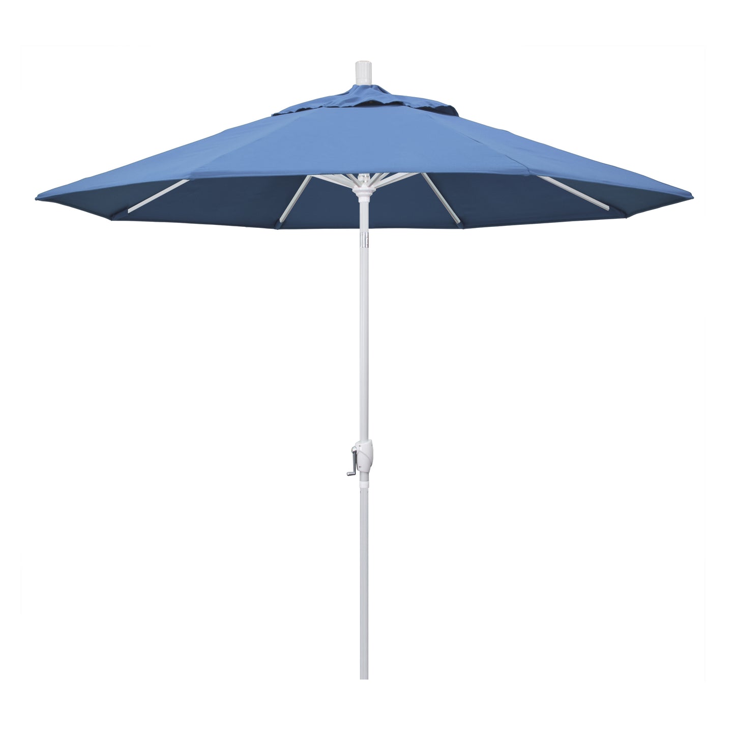 CasaFoyer 9' Elegant Solid-Colored Patio Umbrella with Aluminum Ribs, Crank Lift, and Push-Button Tilt - Ample Shade for Patios and Terraces - Olefin Fabric