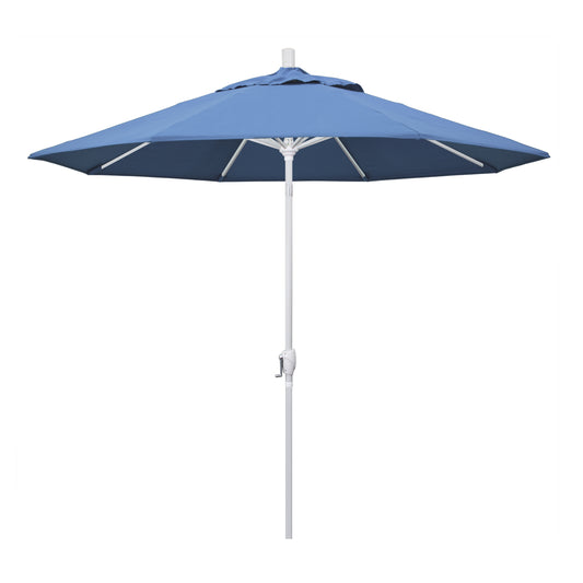 CasaFoyer 9' Elegant Solid-Colored Patio Umbrella with Aluminum Ribs, Crank Lift, and Push-Button Tilt - Ample Shade for Patios and Terraces - Olefin Fabric
