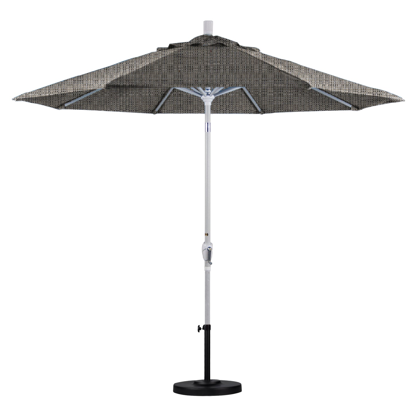 CasaFoyer 9' Elegant Solid-Colored Patio Umbrella with Aluminum Ribs, Crank Lift, and Push-Button Tilt - UV Protection, Durable Olefin Fabric