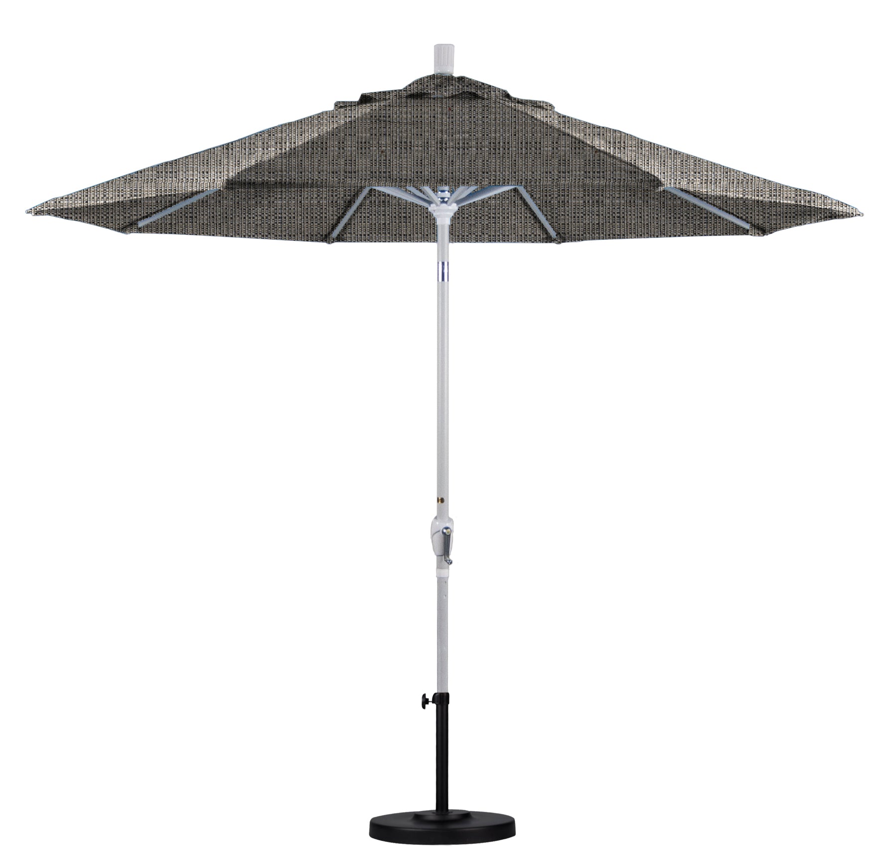 CasaFoyer 9' Elegant Solid-Colored Patio Umbrella with Aluminum Ribs, Crank Lift, and Push-Button Tilt - UV Protection, Durable Olefin Fabric