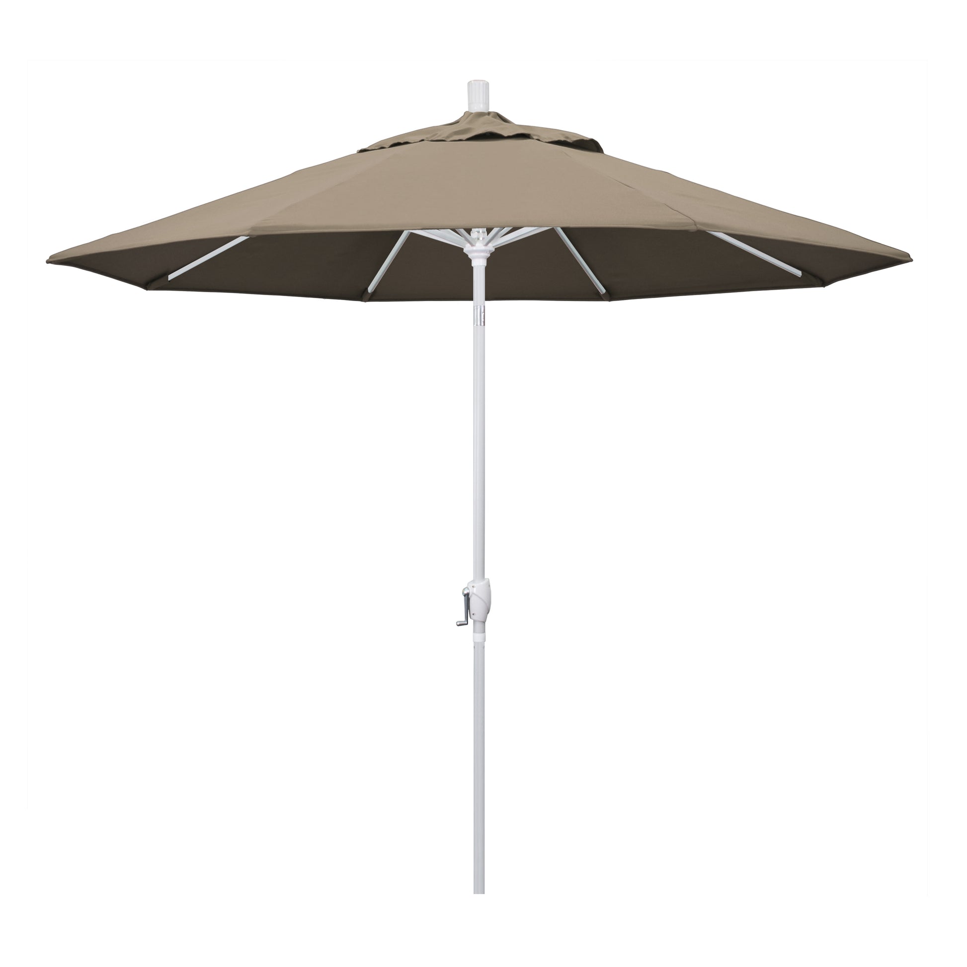 CasaFoyer 9' Elegant Solid-Colored Patio Umbrella with Aluminum Ribs, Crank Lift, and Push-Button Tilt - Ample Shade for Patios and Terraces - Sturdy Olefin Fabric - Stylish and Functional