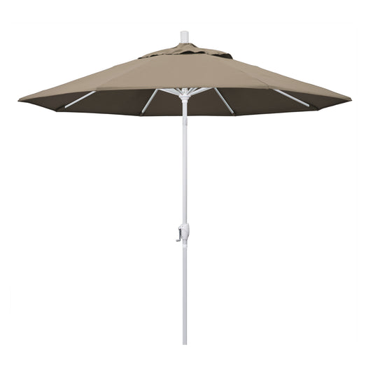 CasaFoyer 9' Elegant Solid-Colored Patio Umbrella with Aluminum Ribs, Crank Lift, and Push-Button Tilt - Ample Shade for Patios and Terraces - Sturdy Olefin Fabric - Stylish and Functional