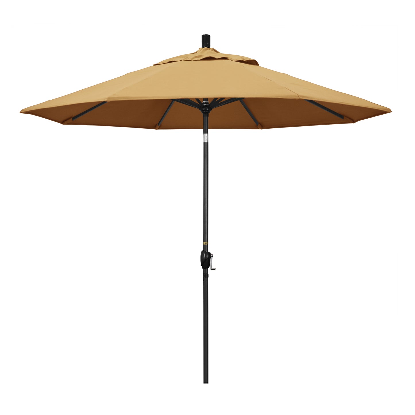 CasaFoyer 9' Solid-Colored Patio Umbrella with Aluminum Ribs - Crank Lift, Push-Button Tilt, Olefin Fabric - Stylish Shade for Patios & Terraces