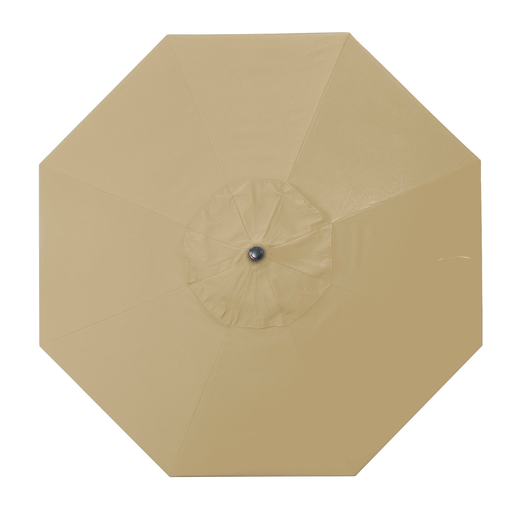 CasaFoyer 9' Elegant Solid-Colored Patio Umbrella with Aluminum Ribs, Crank Lift, and Push-Button Tilt - Sunbrella Fabric, Stone Black Pole