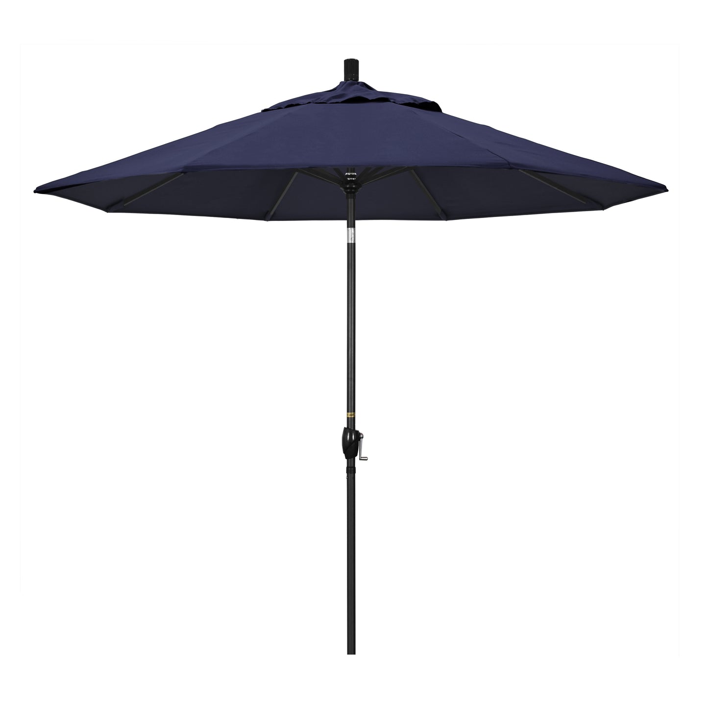 CasaFoyer 9' Elegant Solid-Colored Patio Umbrella with Aluminum Ribs, Crank Lift, and Push-Button Tilt - UV-Resistant Olefin Fabric for Stylish Shade