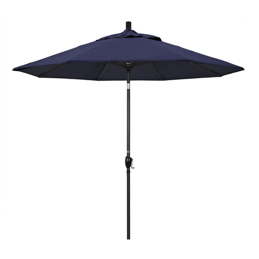 CasaFoyer 9' Elegant Solid-Colored Patio Umbrella with Aluminum Ribs, Crank Lift, and Push-Button Tilt - UV-Resistant Olefin Fabric for Stylish Shade