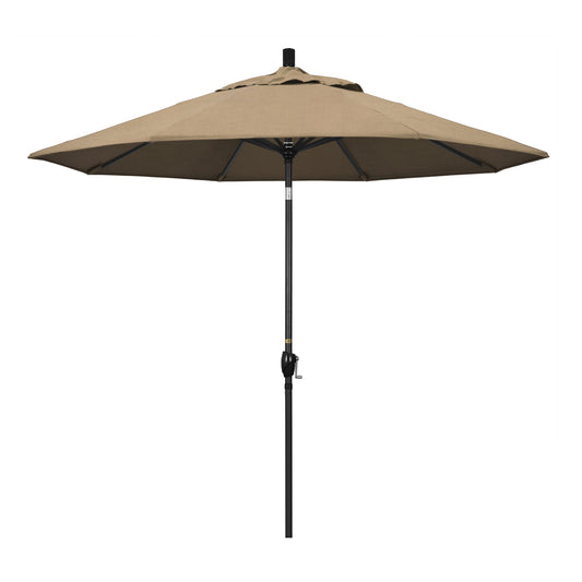 CasaFoyer 9' Elegant Solid-Colored Patio Umbrella with Aluminum Ribs, Crank Lift, and Push-Button Tilt - Durable Shade for Patios and Terraces - Olefin Fabric for Sun Protection and Long-Lasting Style