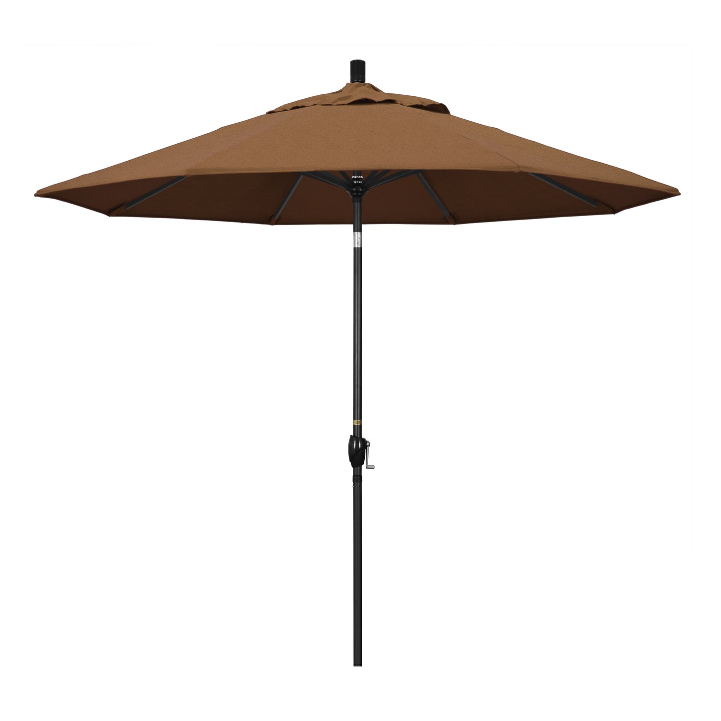 CasaFoyer 9' Elegant Solid-Colored Patio Umbrella with Aluminum Ribs, Crank Lift, and Push-Button Tilt - UV-Resistant Olefin Fabric for Lasting Style