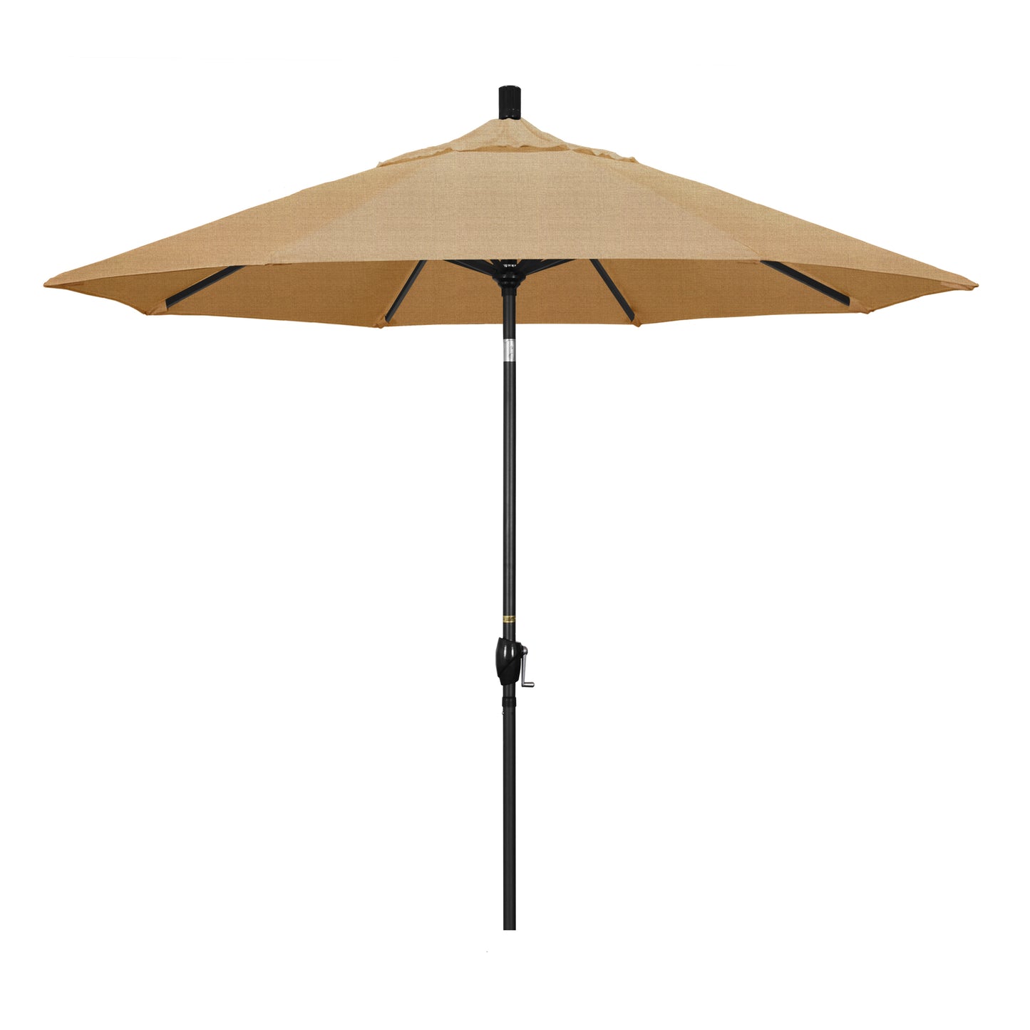 CasaFoyer 9' Elegant Solid-Colored Patio Umbrella with Aluminum Ribs, Crank Lift, and Push-Button Tilt - Ample Shade for Patios and Terraces - Sturdy Olefin Fabric - Stylish and Functional