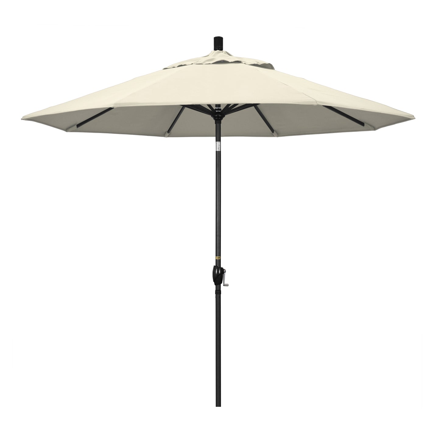 CasaFoyer 9' Elegant Solid-Colored Patio Umbrella with Aluminum Ribs, Crank Lift, and Push-Button Tilt - Ample Shade and UV Protection for Sunny Afternoons