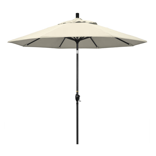 CasaFoyer 9' Elegant Solid-Colored Patio Umbrella with Aluminum Ribs, Crank Lift, and Push-Button Tilt - Ample Shade and UV Protection for Sunny Afternoons