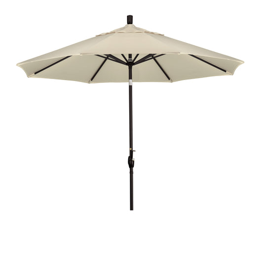CasaFoyer 9' Elegant Solid-Colored Patio Umbrella with Aluminum Ribs, Crank Lift, and Push-Button Tilt - Ample Shade and UV Protection