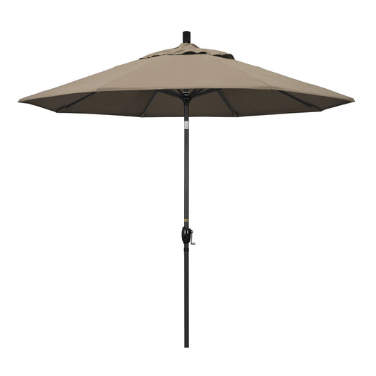 CasaFoyer 9' Elegant Solid-Colored Patio Umbrella with Aluminum Ribs, Crank Lift, and Push-Button Tilt - Durable Shade for Outdoor Spaces - Olefin Fabric