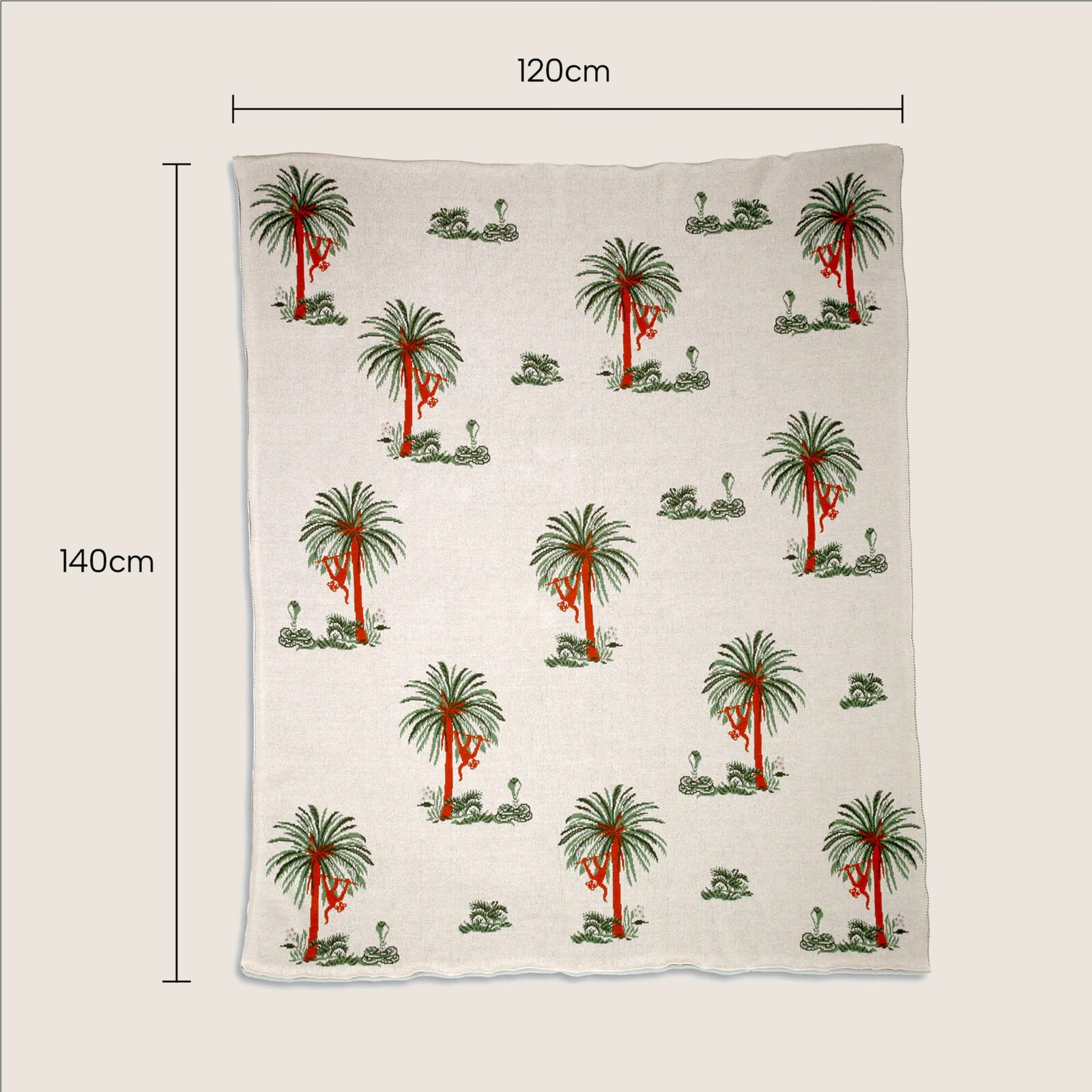 Rugs, Kitchen & Dining Features | Wilderness Adventure Kids Rug - Playful Wild Creatures & Palm Trees - 100% Cotton - 120x140cm - Excite Imagination - 2 Color Options | casafoyer.myshopify.com