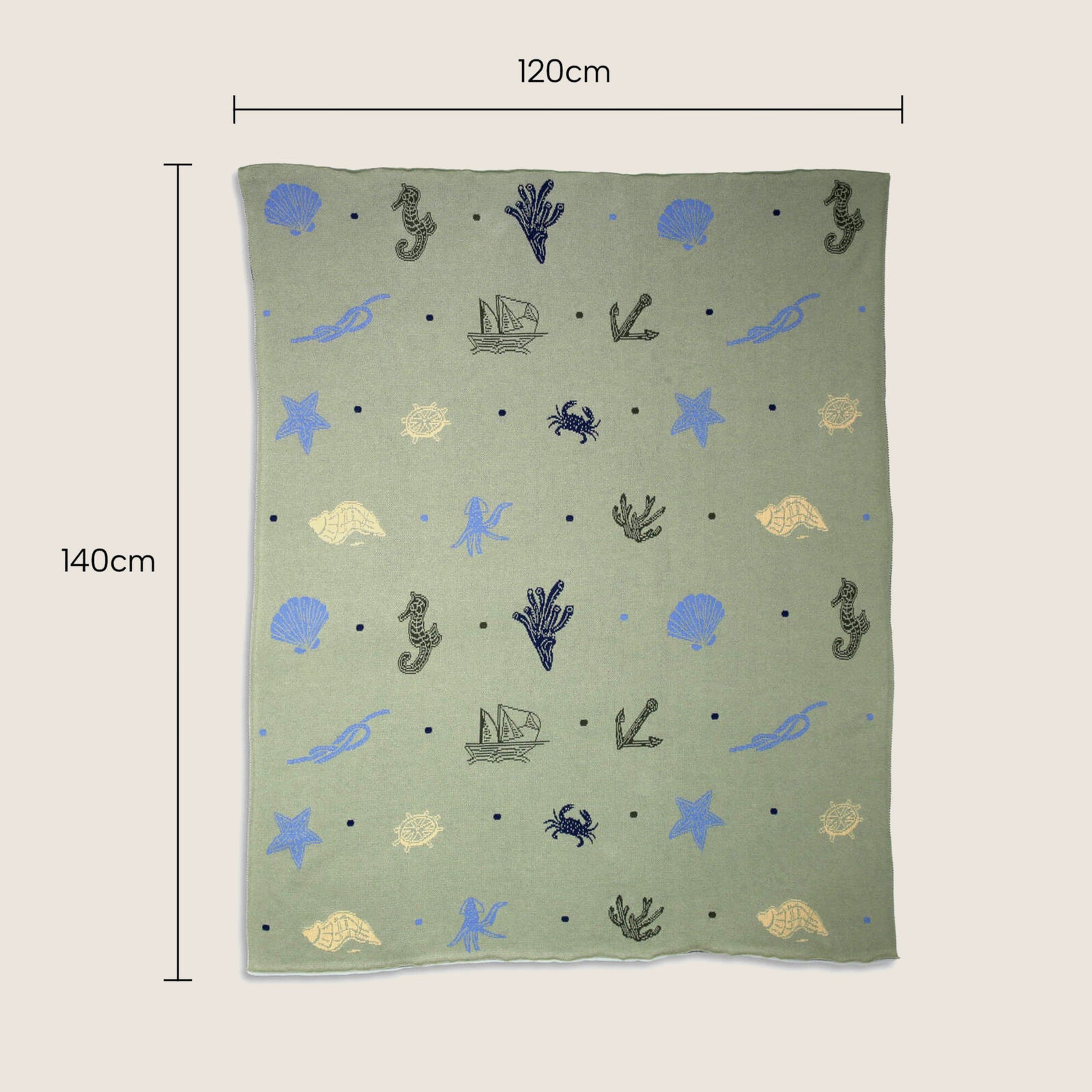 Throws, Kitchen & Dining Features | Casafoyer Enchanting Ocean Kids Throw - 100% Cotton - Versatile & Durable - 120x140cm - 2 Color Options | casafoyer.myshopify.com