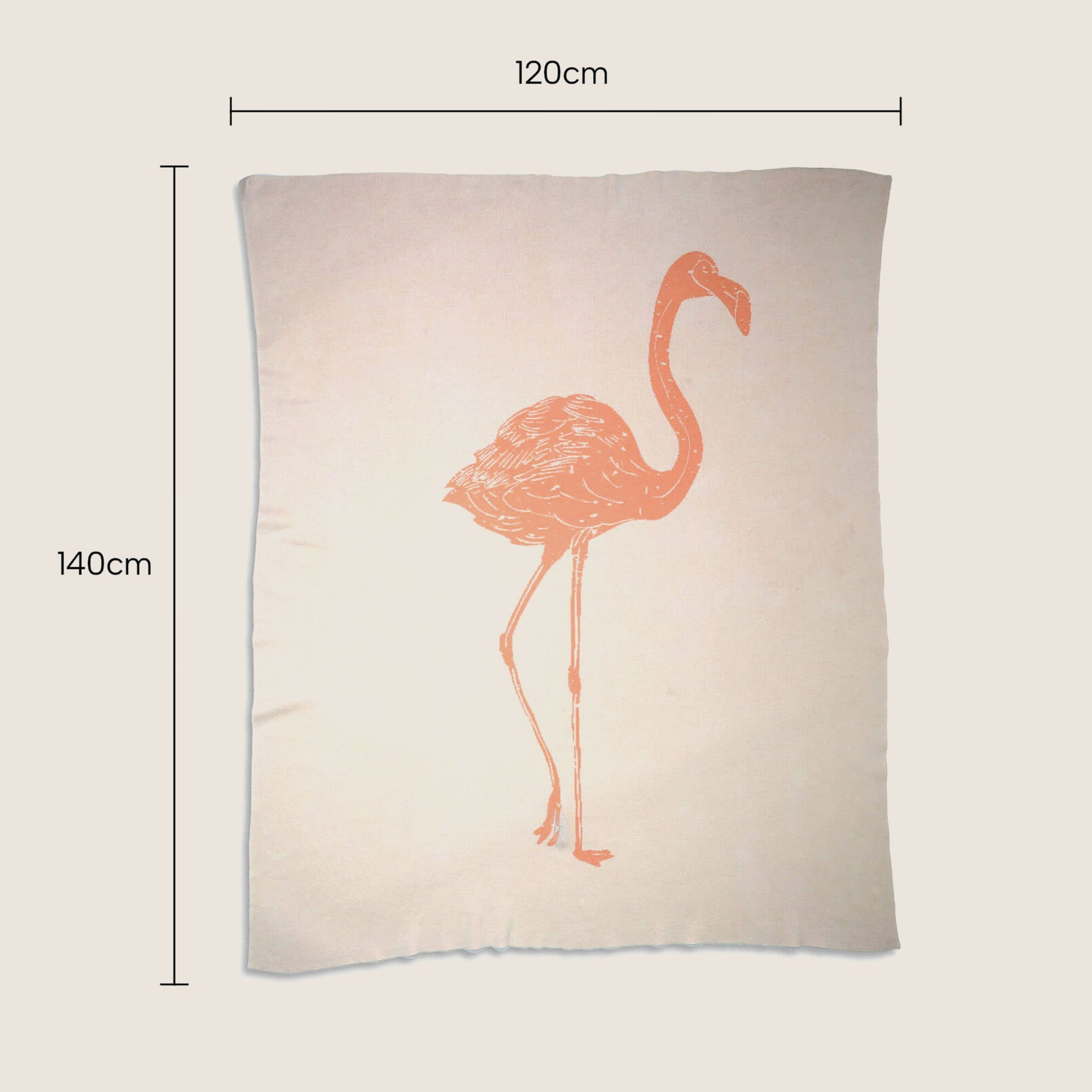 Throws, Kitchen & Dining Features | Tropical Flamingo Kids Throw - 100% Cotton - 120x140cm - Playful Charm and Comfort for Nursery or Living Area | casafoyer.myshopify.com