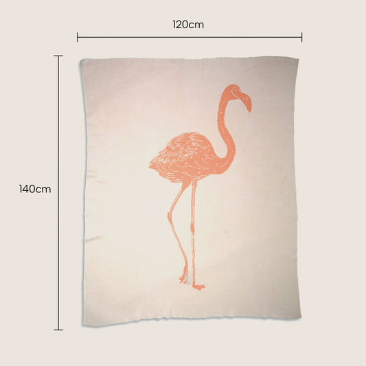 Throws, Kitchen & Dining Features | Tropical Flamingo Kids Throw - 100% Cotton - 120x140cm - Playful Charm and Comfort for Nursery or Living Area | casafoyer.myshopify.com