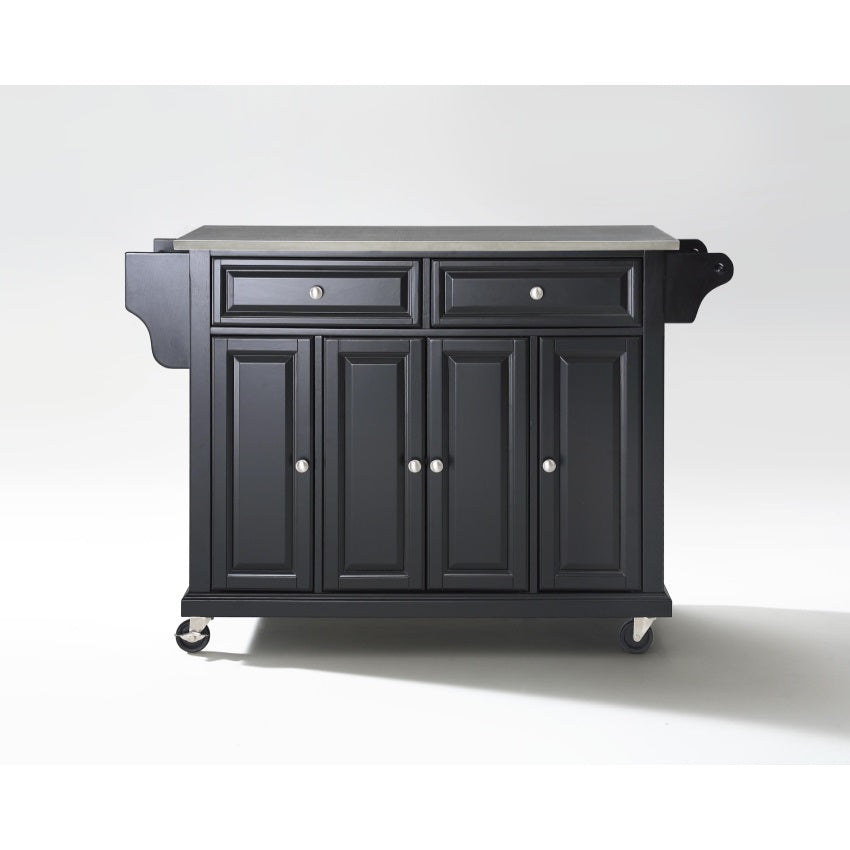 CasaFoyer Durable Solid Hardwood Mobile Kitchen Cart with Elegant Raised Panel Doors and Ample Storage Space - Stylish, Functional, and Quality