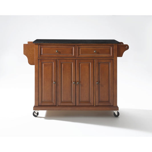 CasaFoyer "Durable Solid Hardwood Mobile Kitchen Cart with Elegant Raised Panel Doors and Ample Storage Space - Perfect Combination of Style, Functionality, and Quality"