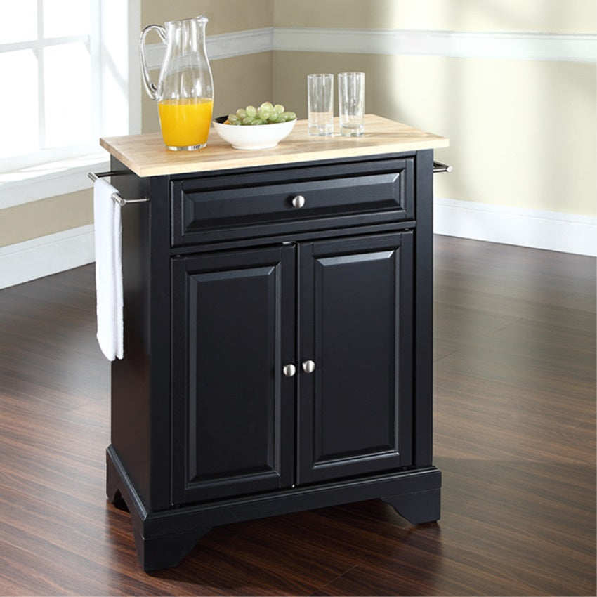 CasaFoyer "Durable Solid Hardwood Kitchen Island with Elegant Raised Panel Doors and Ample Storage Space - Enhance Your Home with Style and Functionality"