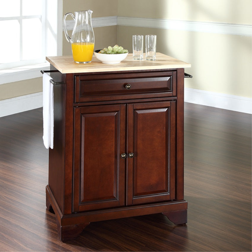 CasaFoyer Durable Solid Hardwood Kitchen Island with Elegant Raised Panel Doors, Deep Drawer, and Ample Storage Space - Enhance Your Home with Style and Functionality