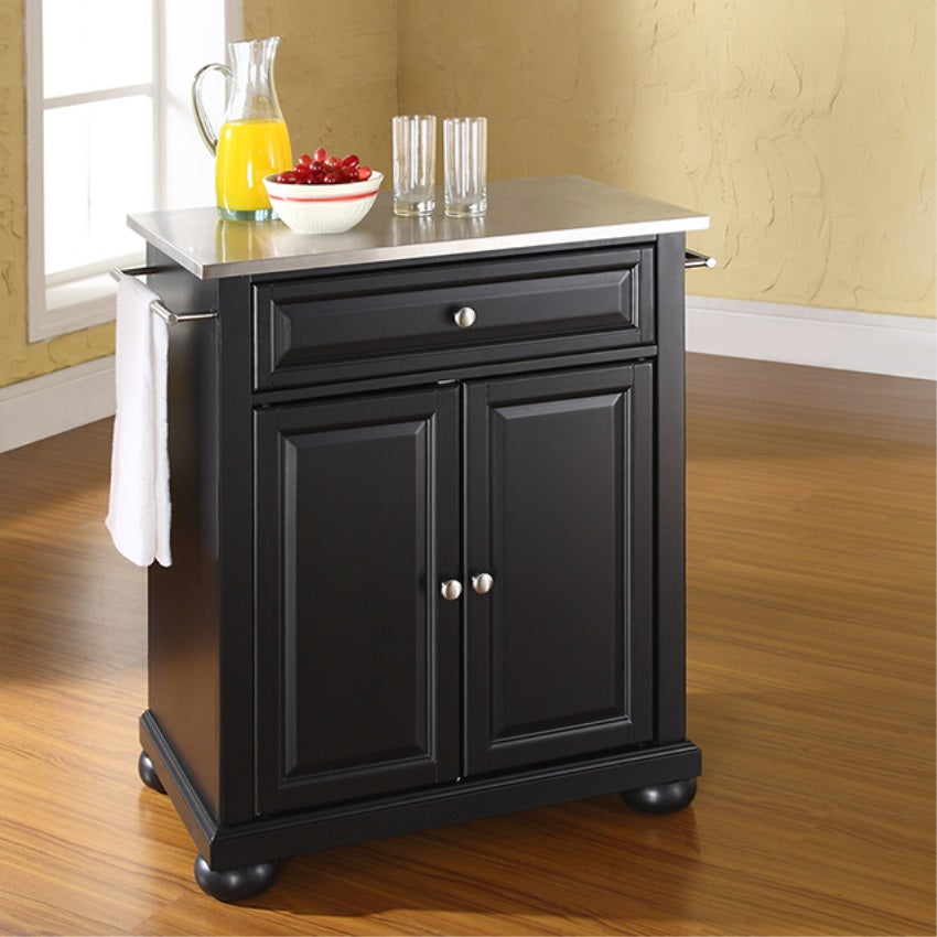 CasaFoyer Durable Solid Hardwood Kitchen Island with Raised Panel Doors and Drawer Front - Ample Storage Space - Elegant Design