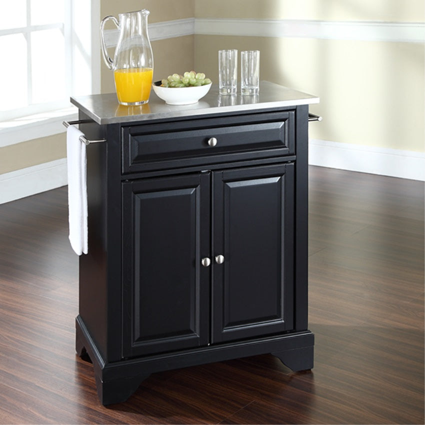 CasaFoyer Durable Solid Hardwood Kitchen Island with Elegant Raised Panel Doors and Ample Storage Space