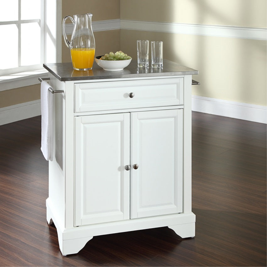 CasaFoyer Durable Solid Hardwood Kitchen Island with Raised Panel Doors, Drawer, and Ample Storage Space