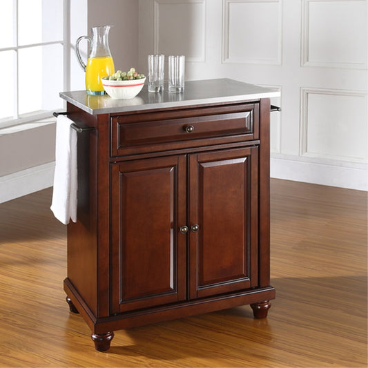 CasaFoyer "Durable Solid Hardwood Kitchen Island with Elegant Raised Panel Doors and Ample Storage Space - High Quality and Stylish Addition to Any Home"