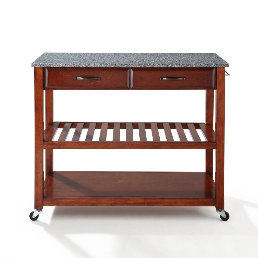 CasaFoyer Durable Solid Hardwood Mobile Kitchen Cart with Raised Panel Drawers and Adjustable Shelf - Elegant and Functional Solution for Your Home