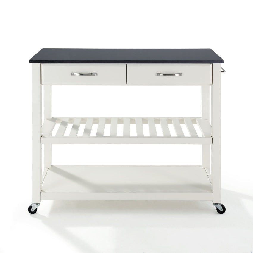 CasaFoyer "Durable Solid Hardwood Mobile Kitchen Cart with Raised Panel Drawer Fronts and Adjustable Shelf - Stylish, Functional, and High-Quality"