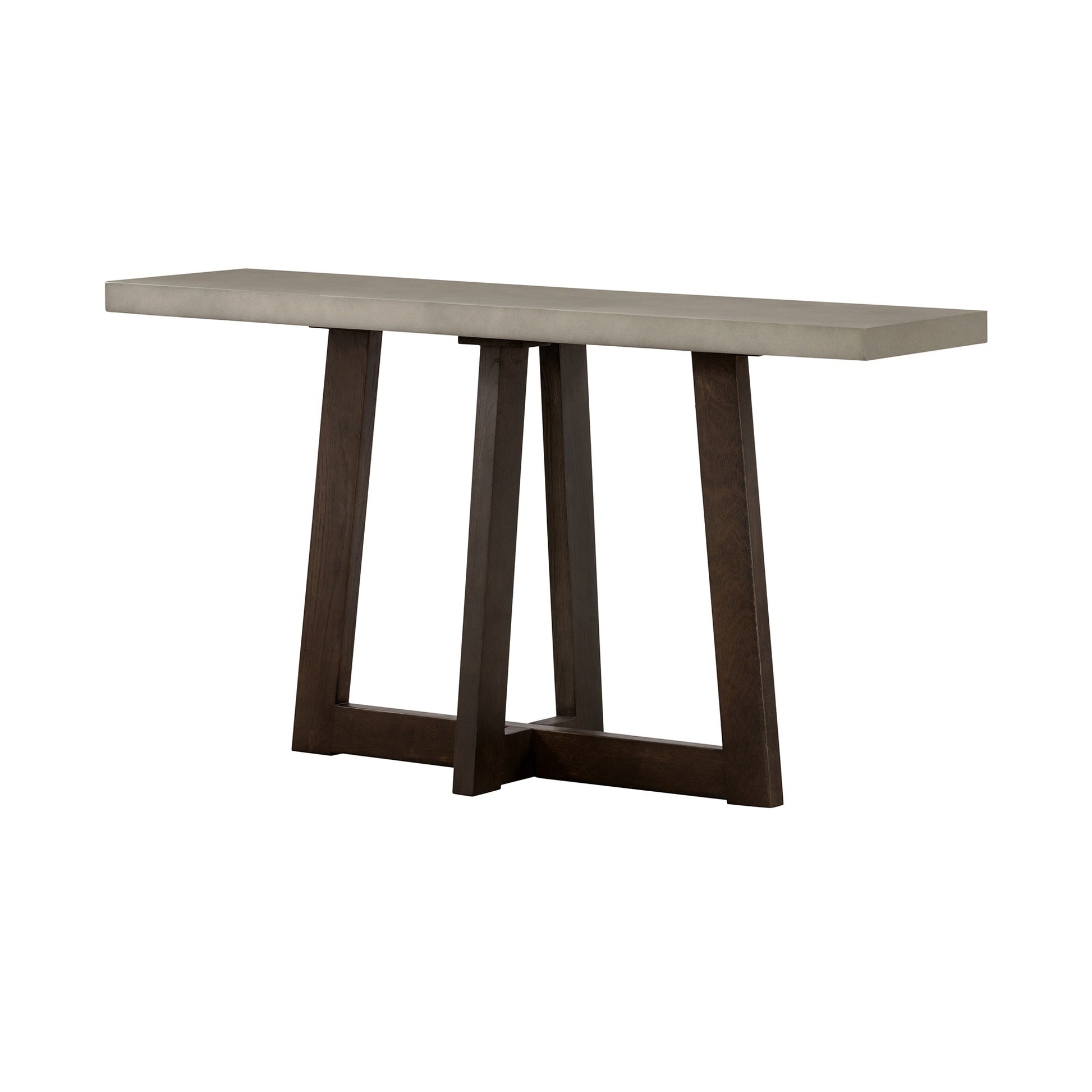 CasaFoyer Elodie Grey Concrete and Dark Grey Oak Rectangle Console Table - Versatile, Stylish, and Functional Furniture for Home Decor. Elegant and Durable Design.