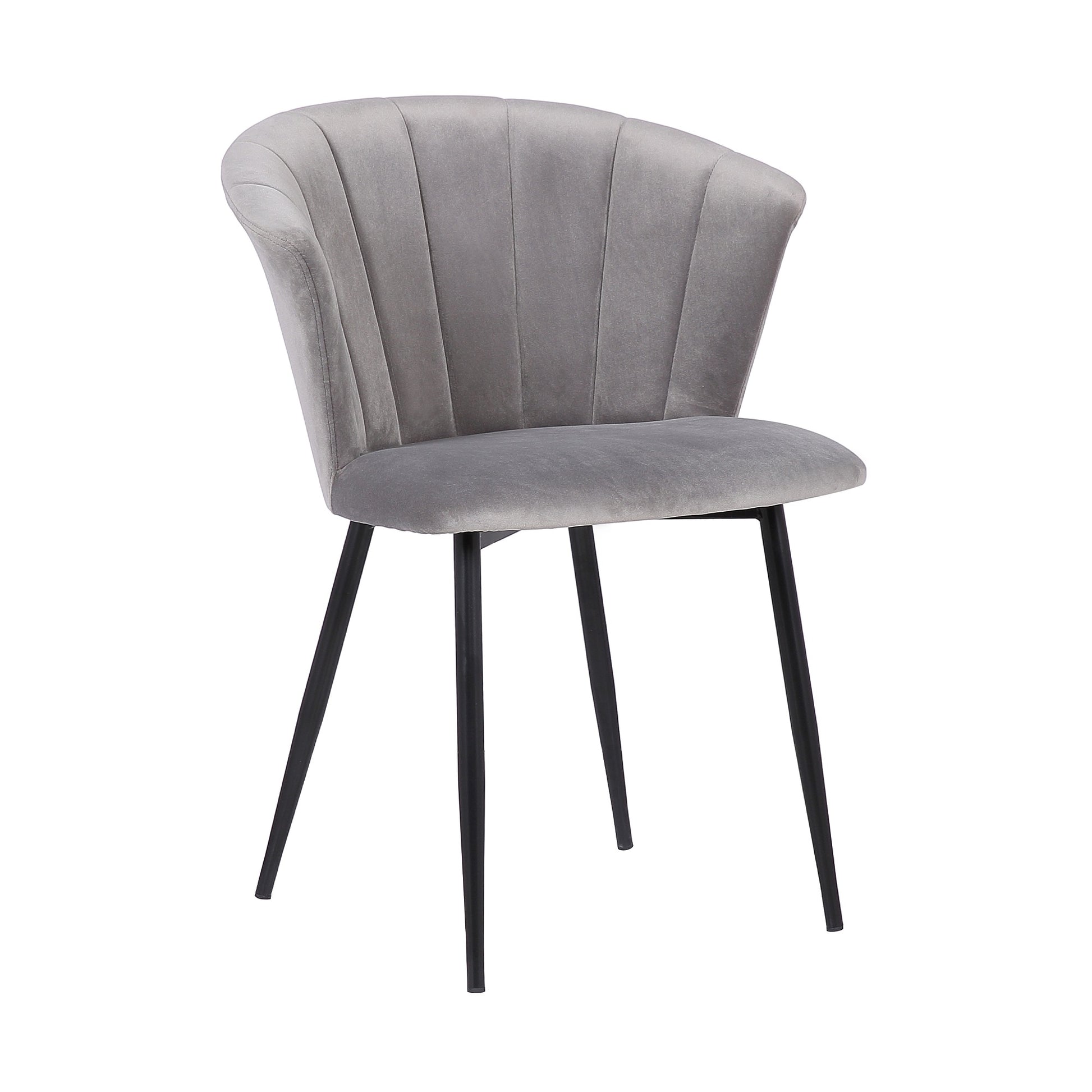 CasaFoyer Lulu Contemporary Dining Chair - Textured Tall Back, Black Frame, Plush Foam Padding, Versatile Placement, High-Quality Upholstery