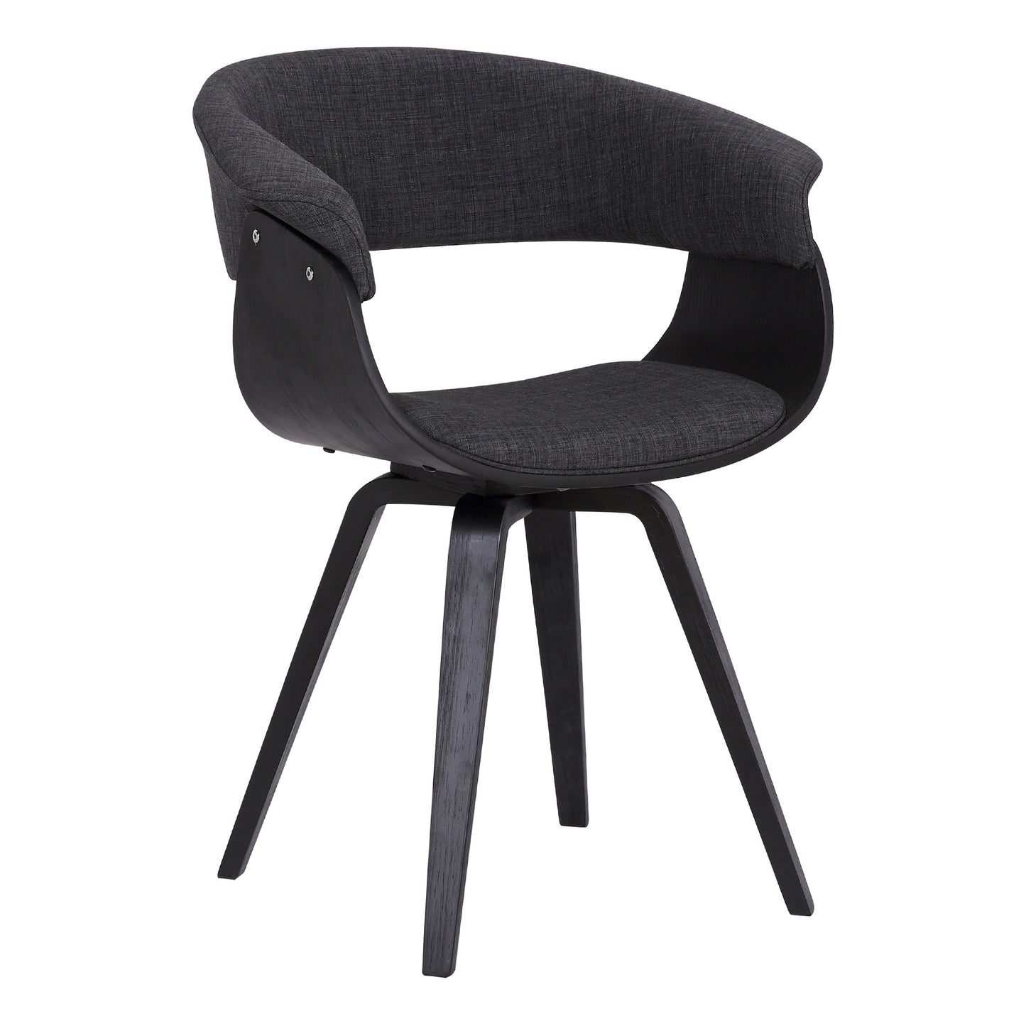 CasaFoyer "Summer Chair: Timeless Design, Durable Black Brush Wood, Foam-Padded Seat, Floor-Friendly Legs - Versatile for Home, Office, or Commercial Use"