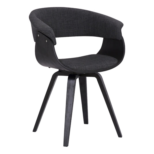 CasaFoyer "Summer Chair: Timeless Design, Durable Black Brush Wood, Foam-Padded Seat, Floor-Friendly Legs - Versatile for Home, Office, or Commercial Use"