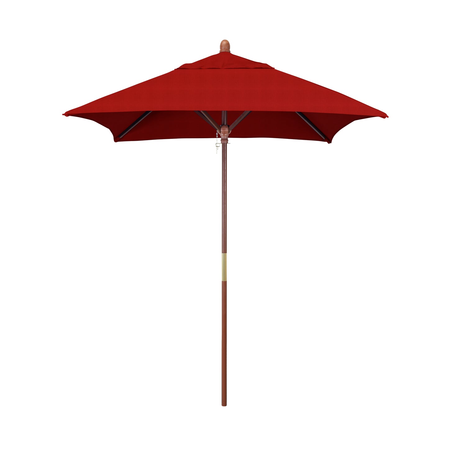 CasaFoyer 6' MARE Series Patio Umbrella - Spacious 6x6 Canopy, Elegant Marenti Wood Pole & Ribs, Dark Stained Finish, Deluxe Push Lift System. Perfect for Bistros, Coffee Shops, and Outdoor Dining.