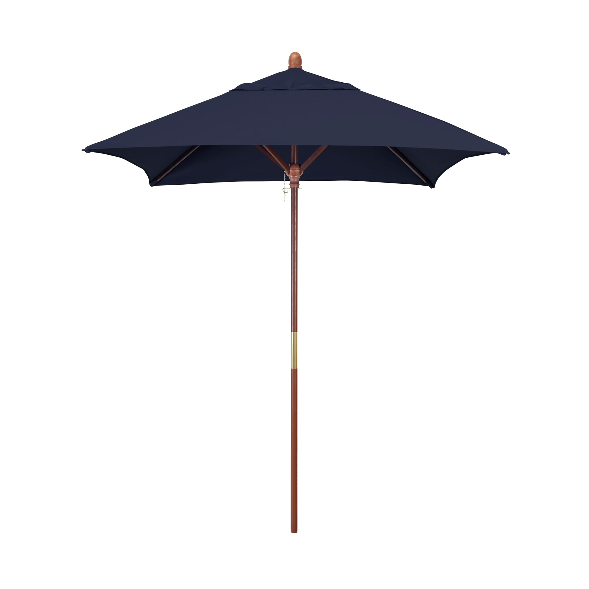 CasaFoyer "6x6 MARE Series Patio Umbrella - Spacious Canopy, Marenti Wood Pole & Ribs, Dark Stained Finish - Ideal for Bistros, Coffee Shops, Outdoor Dining - Deluxe Push Lift System - Commercial Grade"