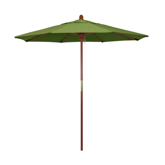 CasaFoyer California Umbrella MARE Design Series - 7.5' Wooden Market Umbrella with Deluxe Push Lift System and Marenti Wood Pole. Perfect for Outdoor Dining and Poolside Decor.