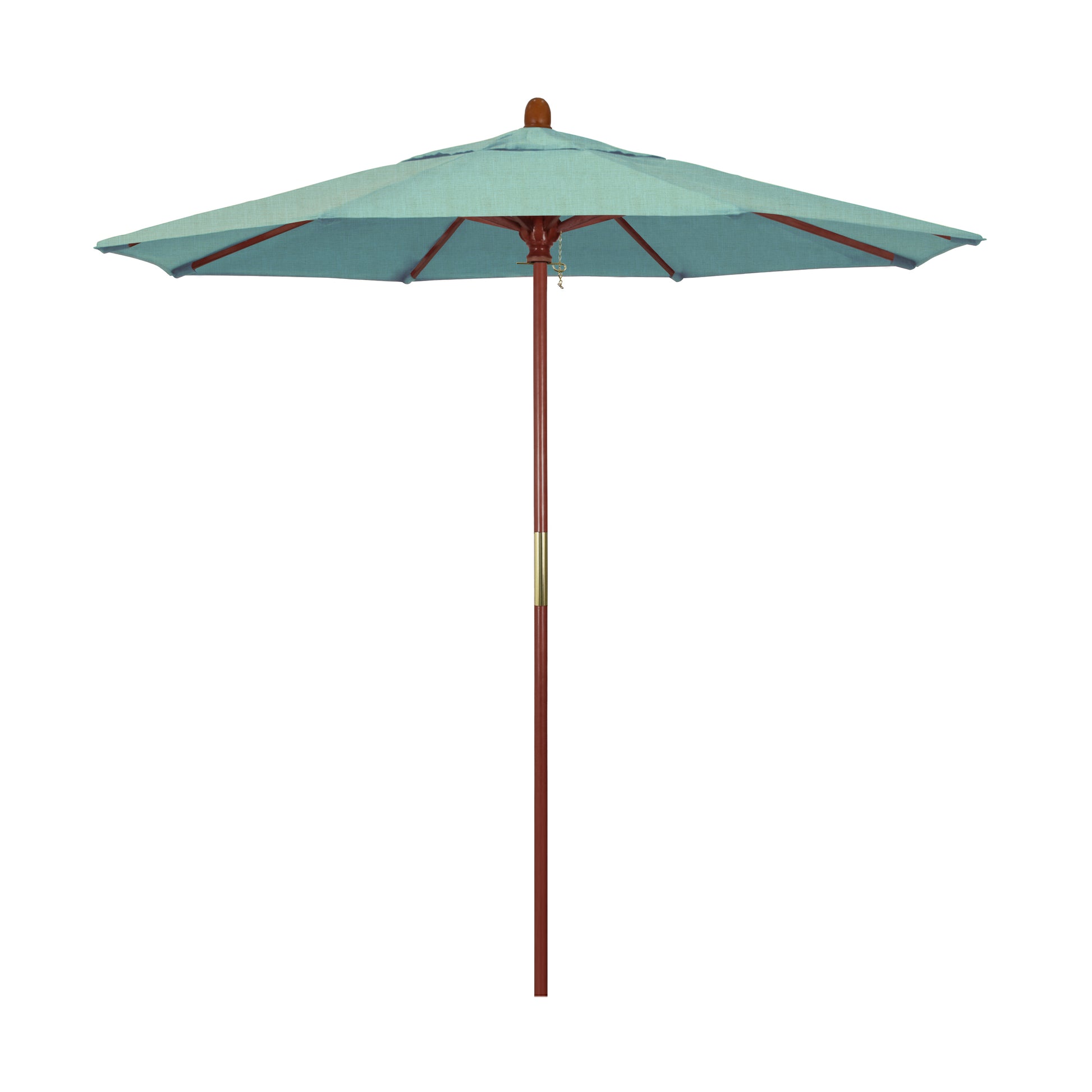 CasaFoyer California Umbrella MARE Design Series - 7.5' Wooden Market Umbrella with Deluxe Push Lift System and Marenti Wood Pole. Elegant and Durable Shade Solution for Commercial and Outdoor Spaces.