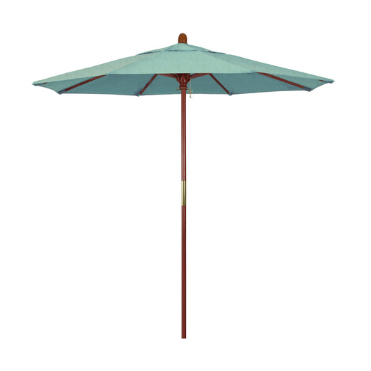 CasaFoyer California Umbrella MARE Design Series - 7.5' Wooden Market Umbrella with Deluxe Push Lift System and Marenti Wood Pole. Elegant and Durable Shade Solution for Commercial and Outdoor Spaces.