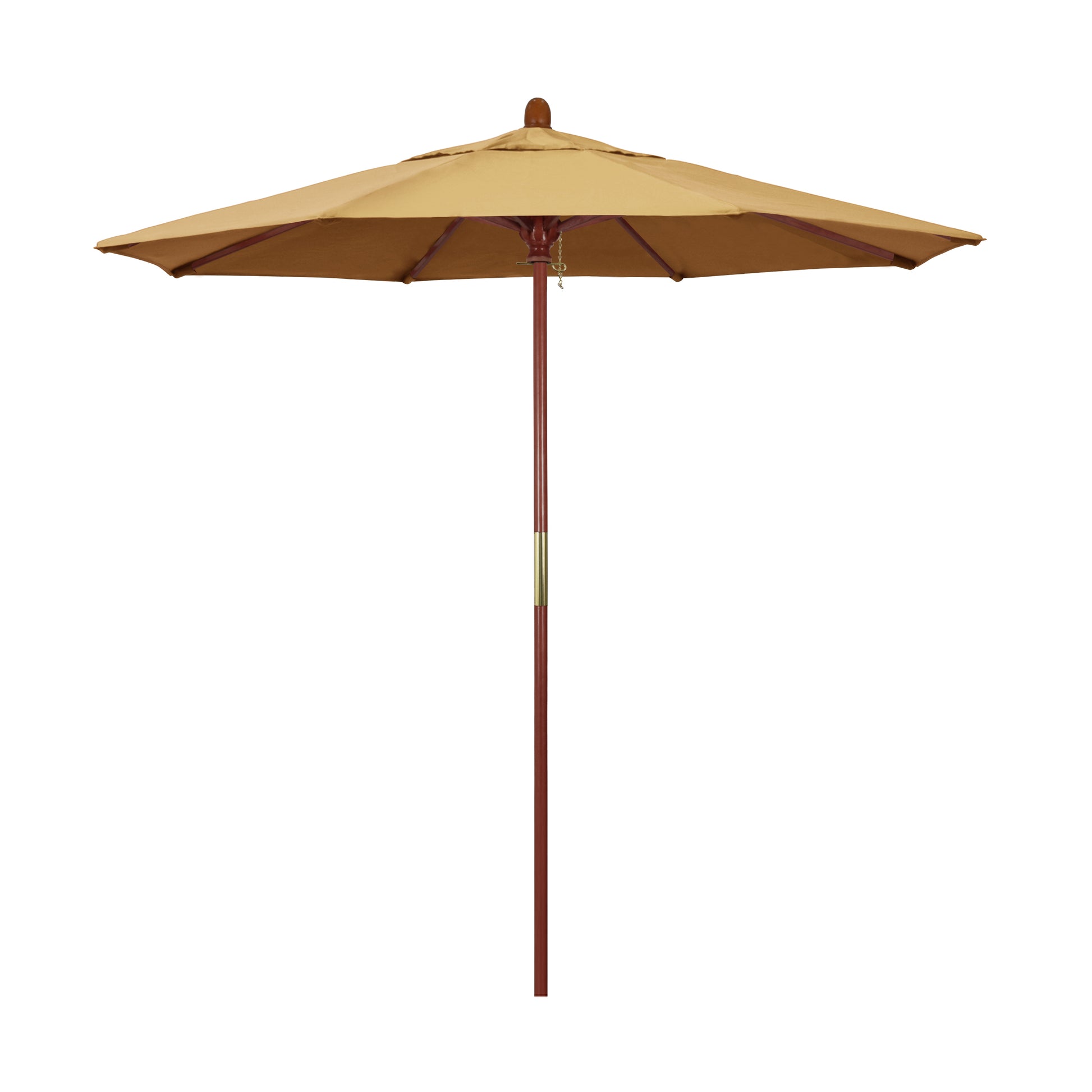 CasaFoyer California Umbrella MARE Design Series - 7.5' Wooden Market Umbrella with Deluxe Push Lift System and Marenti Wood Pole. Elegant and Durable Shade for Commercial and Outdoor Spaces.